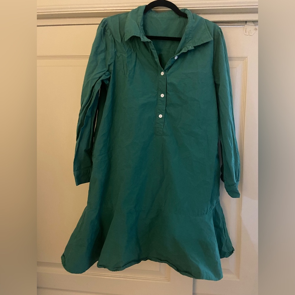Green Collared Work Dress.